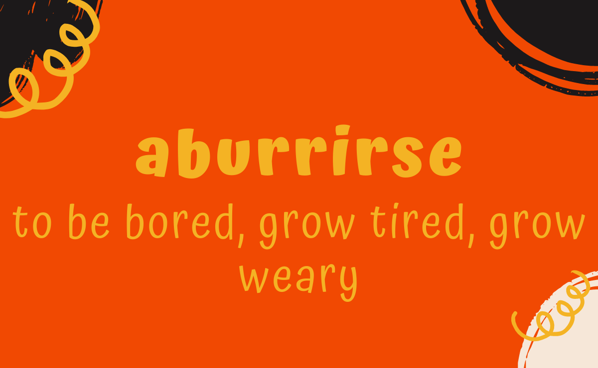 Aburrirse conjugation - to be bored