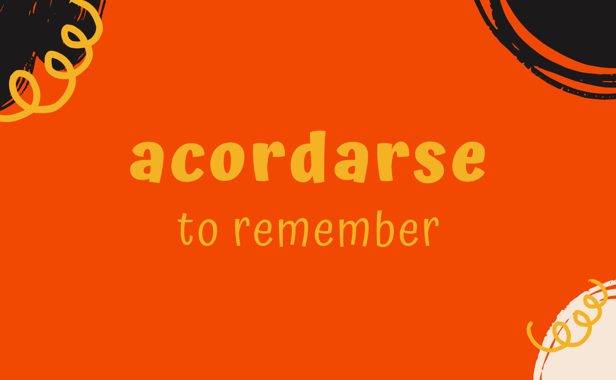 Acordarse conjugation - to remember