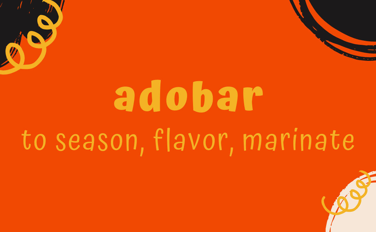 Adobar conjugation - to season