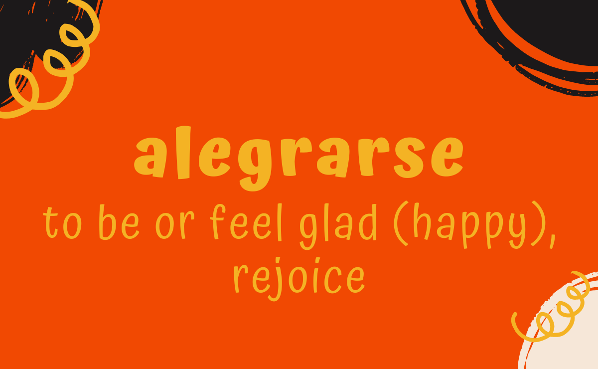 Alegrarse conjugation - to be or feel glad (happy)