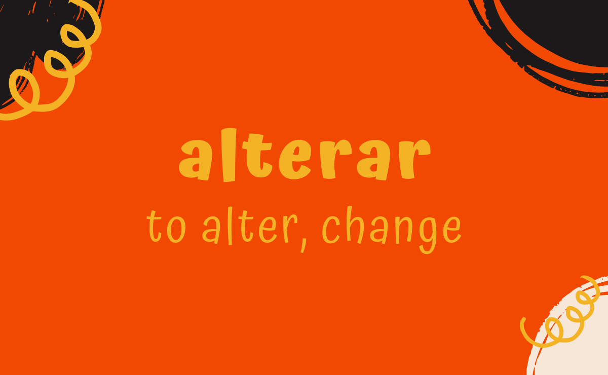 Alterar conjugation - to alter