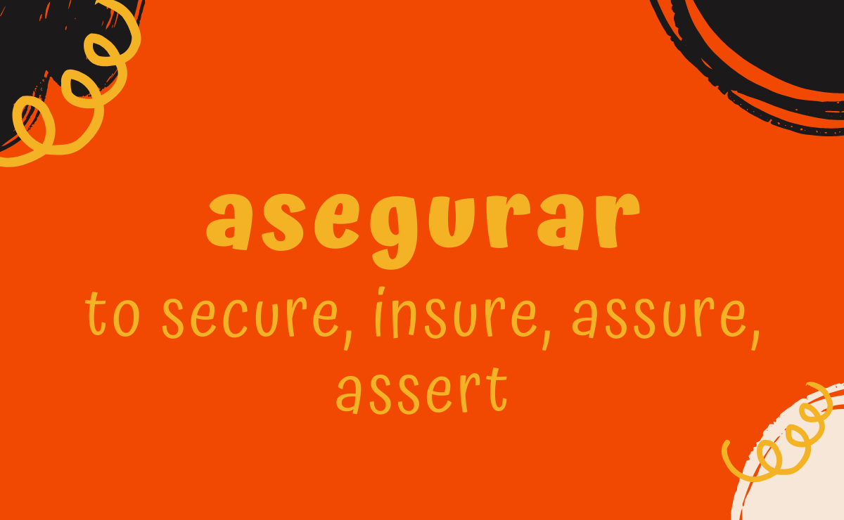Asegurar conjugation - to secure