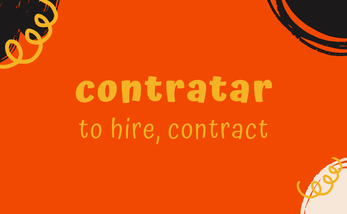 Contratar conjugation - to hire