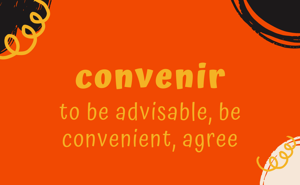 Convenir conjugation - to be advisable