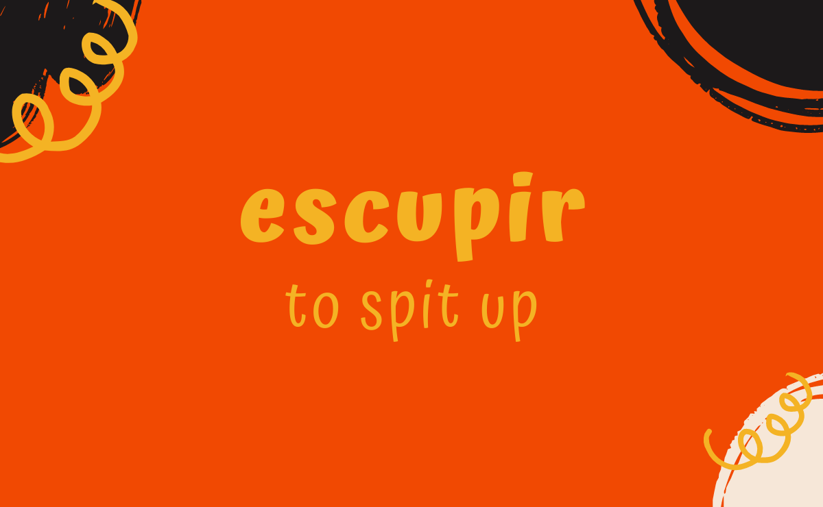 Escupir conjugation - to spit