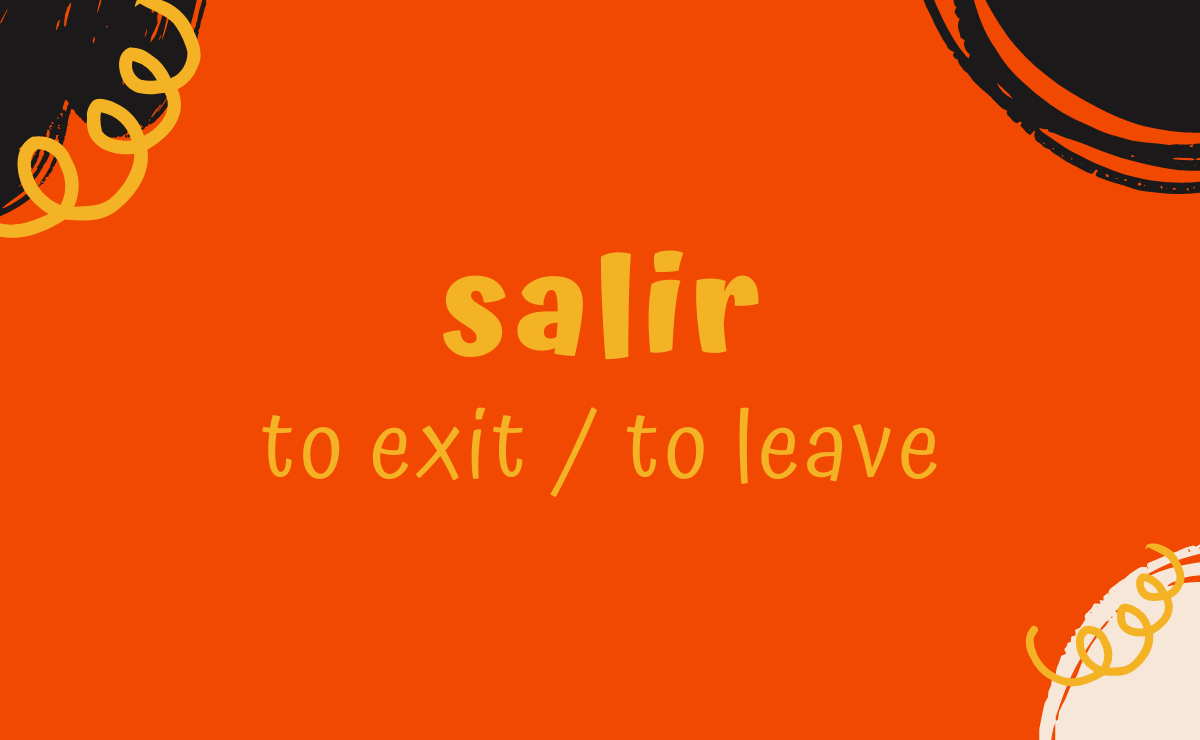 Salir conjugation - to exit / to leave
